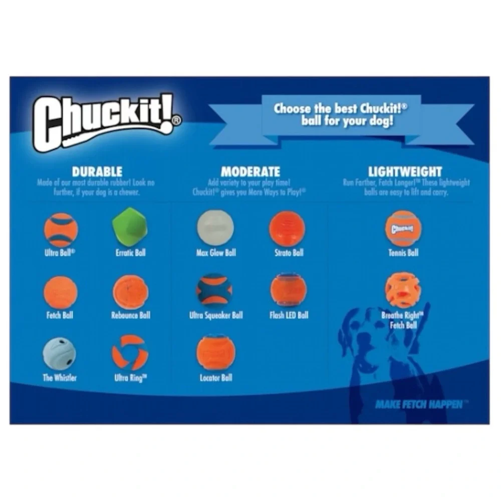 New Chuckit! Floating Tennis Ball Fetch Dog Toy, Medium 2.5
